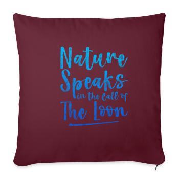 La nature parle dans l’appel du huard 3 - Housse de coussin décorative 45 x 45 cm - bordeaux - Devant