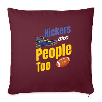 Les botteurs sont aussi des quarts-arrières de football - Housse de coussin décorative 45 x 45 cm - bordeaux - Devant