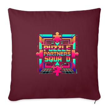 Puzzle Partners Escouade 2 - Housse de coussin décorative 45 x 45 cm - bordeaux - Devant