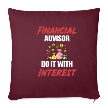 Les planificateurs financiers le font avec l’impôt comptable d’intérêt - Housse de coussin décorative 45 x 45 cm - bordeaux - Devant