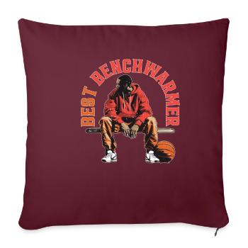 Meilleur chauffe-paillasse 12 - Housse de coussin décorative 45 x 45 cm - bordeaux - Devant
