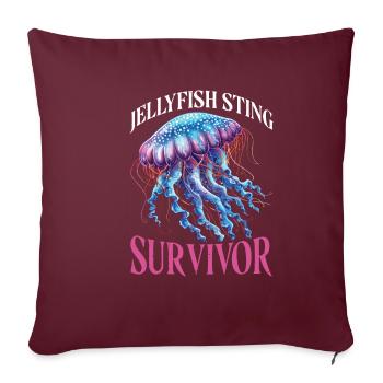 Jellyfish Sting Survivor 21 - Sofakissenbezug 45 x 45 cm - Burgunderrot - Vorne