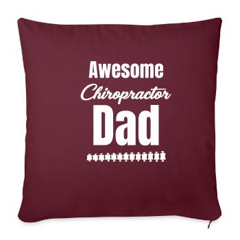 Grand Chiropraticien Papa Papa Physique - Housse de coussin décorative 45 x 45 cm - bordeaux - Devant