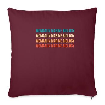 Les femmes en biologie marine Biologiste marin - Housse de coussin décorative 45 x 45 cm - bordeaux - Devant