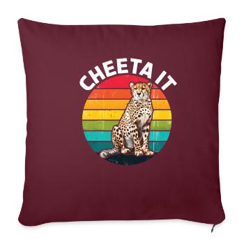 Cheeta Il - Housse de coussin décorative 45 x 45 cm - bordeaux - Devant