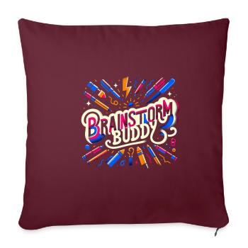 Brainstorm Buddy 10 - Sofakissenbezug 45 x 45 cm - Burgunderrot - Vorne