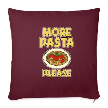 Plus de pâtes s’il vous plaît 2 - Housse de coussin décorative 45 x 45 cm - bordeaux - Devant