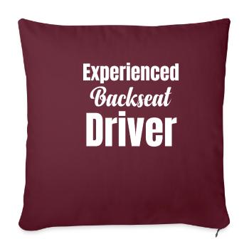 conducteur sur le siège arrière, car parfois vous avez un - Housse de coussin décorative 45 x 45 cm - bordeaux - Devant