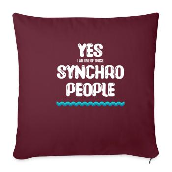 Oui, je fais partie de ces doublages. - Housse de coussin décorative 45 x 45 cm - bordeaux - Devant
