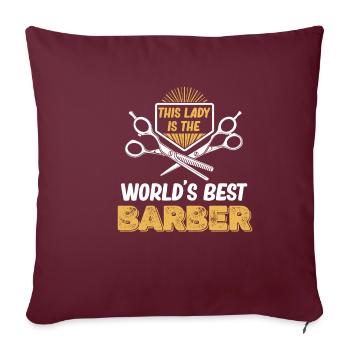 Cette dame est la meilleure du monde - Housse de coussin décorative 45 x 45 cm - bordeaux - Devant