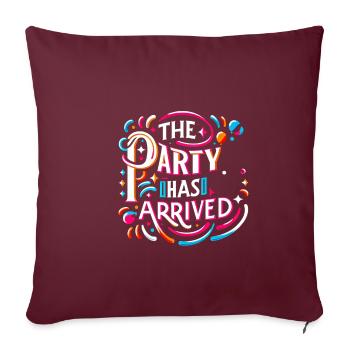 The Party Has Arrived 14 - Sofakissenbezug 45 x 45 cm - Burgunderrot - Vorne
