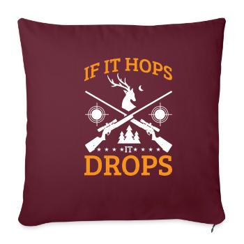 If It Hops It Drops 7 - Sofakissenbezug 45 x 45 cm - Burgunderrot - Vorne