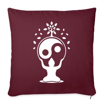 Qigong Qi Gong Tai Chi Chigong - Sofakissenbezug 45 x 45 cm - Burgunderrot - Vorne