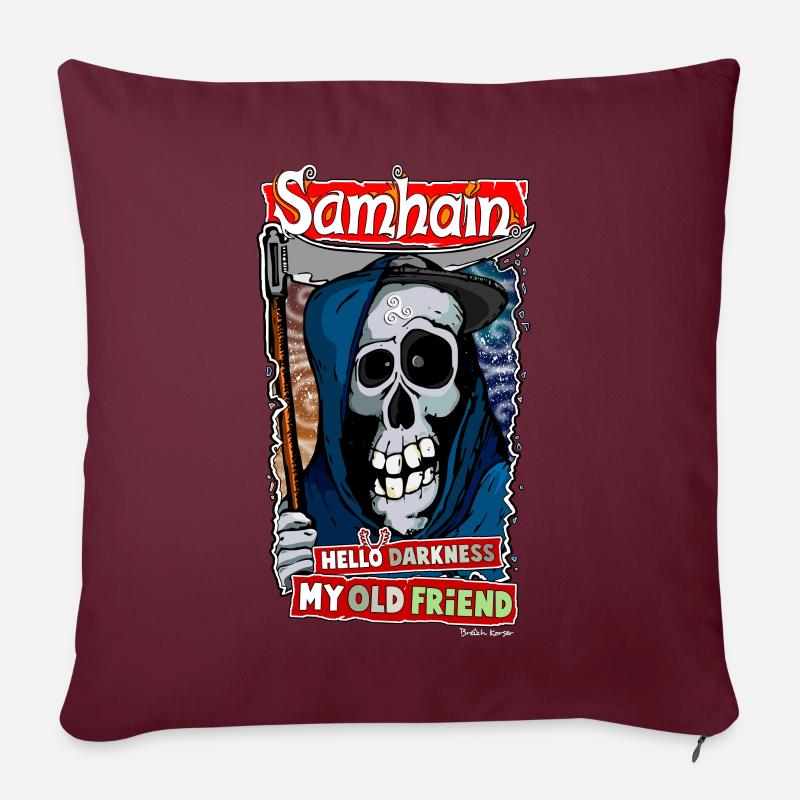 Der Klang von Samhain - Sofakissenbezug 45 x 45 cm - Burgunderrot
