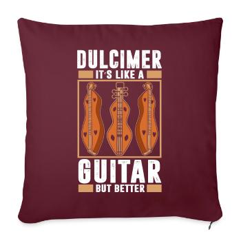 Dulcimer Instrument - Sofakissenbezug 45 x 45 cm - Burgunderrot - Vorne