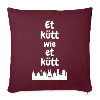 Karneval Köln Kölsches Grundgesetz Lustig Alaaf - Sofakissenbezug 45 x 45 cm - Burgunderrot - Vorne