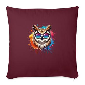 Funny Owl Clothing – Mode tendance pour - Housse de coussin décorative 45 x 45 cm - bordeaux - Devant