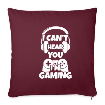 Gaming Online Game Nerd Geek Retro Computer - Sofakissenbezug 45 x 45 cm - Burgunderrot - Vorne