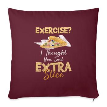 Pizzeria Pizza Slice Love - Housse de coussin décorative 45 x 45 cm - bordeaux - Devant