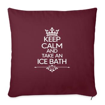 eisbader winterbader arktis eis atmen kalt taucher - Sofakissenbezug 45 x 45 cm - Burgunderrot - Vorne