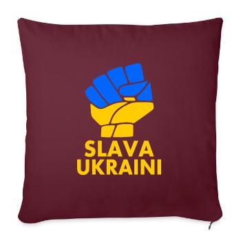 Slava ukraini - Sofakissenbezug 45 x 45 cm - Burgunderrot - Vorne