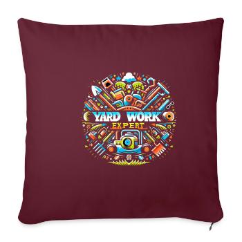 Expert en travaux de jardinage 18 - Housse de coussin décorative 45 x 45 cm - bordeaux - Devant