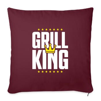 grill king - Sofakissenbezug 45 x 45 cm - Burgunderrot - Vorne