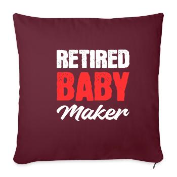 Fabricant de bébés à la retraite. Mari aimant Gi - Housse de coussin décorative 45 x 45 cm - bordeaux - Devant