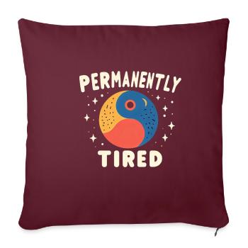 Fatigue permanente 5 - Housse de coussin décorative 45 x 45 cm - bordeaux - Devant
