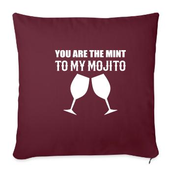 Menthe pour Mojito Sweet Person Cadeau - Housse de coussin décorative 45 x 45 cm - bordeaux - Devant