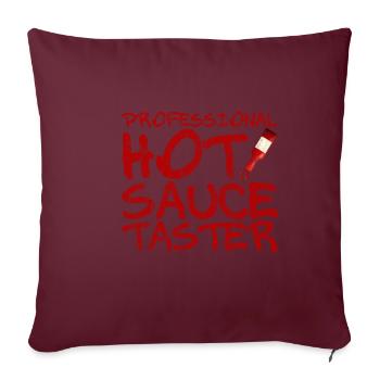Bouton de sauce piquante professionnelle 3 - Housse de coussin décorative 45 x 45 cm - bordeaux - Devant