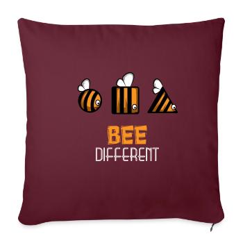 Bee Differents Différents et uniques - Housse de coussin décorative 45 x 45 cm - bordeaux - Devant