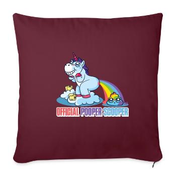 Official Pooper Scooper 36 - Sofakissenbezug 45 x 45 cm - Burgunderrot - Vorne