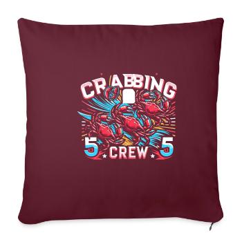 Crabbing Crew 12 - Sofakissenbezug 45 x 45 cm - Burgunderrot - Vorne