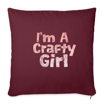 I'm A Crafty Girl 3 - Sofakissenbezug 45 x 45 cm - Burgunderrot - Vorne