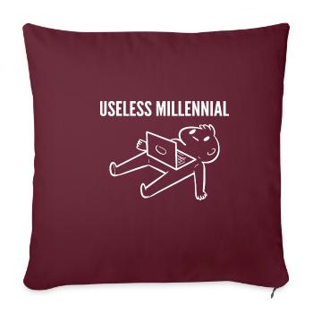 Nutzlos Milzinial Erschöpfte Person Geschenk - Sofakissenbezug 45 x 45 cm - Burgunderrot - Vorne