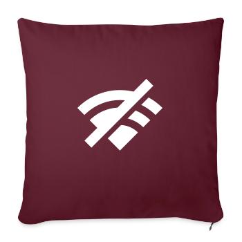 Pas de Wi-Fi, Wi-Fi - Housse de coussin décorative 45 x 45 cm - bordeaux - Devant