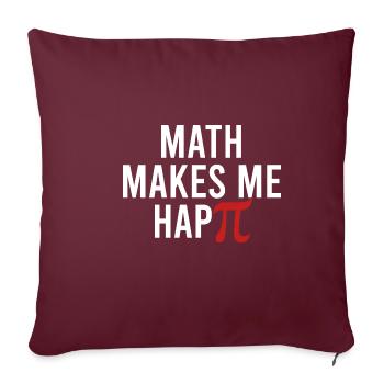 Math Geek Math Makes Me Happie Funny Integral Math - Housse de coussin décorative 45 x 45 cm - bordeaux - Devant
