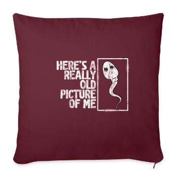 Voici une très vieille photo de moi 3 - Housse de coussin décorative 45 x 45 cm - bordeaux - Devant