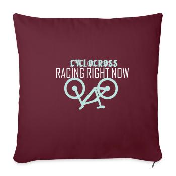 Mountain Bike Packing Adventure Cyclocross Race i - Housse de coussin décorative 45 x 45 cm - bordeaux - Devant