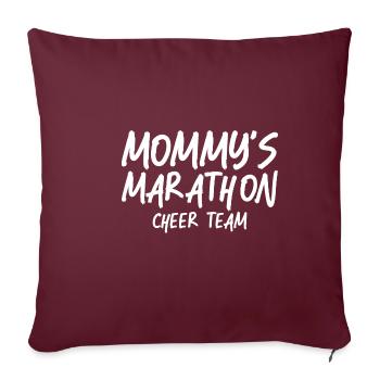 L’équipe de pom-pom girls du marathon de maman - Housse de coussin décorative 45 x 45 cm - bordeaux - Devant