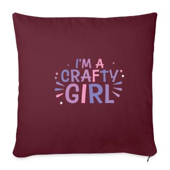I'm A Crafty Girl 4 - Sofakissenbezug 45 x 45 cm - Burgunderrot - Vorne