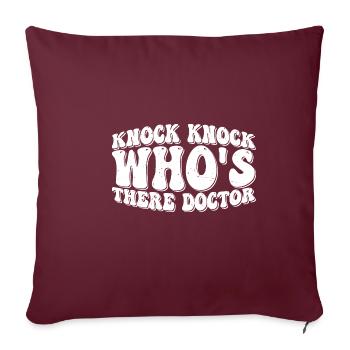 Knock Knock Who's There Doctor 10 - Sofakissenbezug 45 x 45 cm - Burgunderrot - Vorne