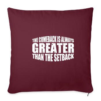 Le retour est toujours plus grand que le revers 20 - Housse de coussin décorative 45 x 45 cm - bordeaux - Devant
