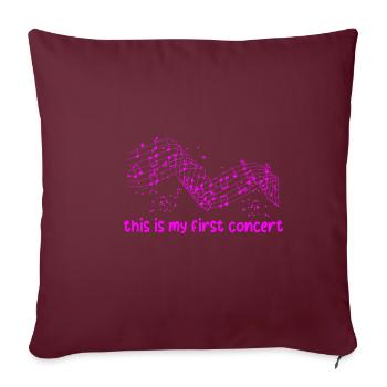 C’est mon premier concert 13 - Housse de coussin décorative 45 x 45 cm - bordeaux - Devant