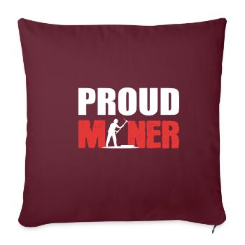 Fier mineur Personne qui travaille dur Poison - Housse de coussin décorative 45 x 45 cm - bordeaux - Devant