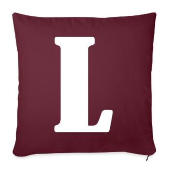 L - Housse de coussin décorative 45 x 45 cm - bordeaux - Devant