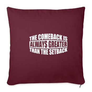 Le retour est toujours plus grand que le revers 16 - Housse de coussin décorative 45 x 45 cm - bordeaux - Devant