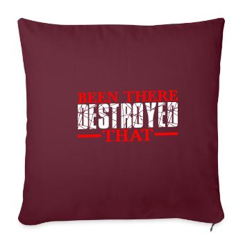 Été là détruit que 13 - Housse de coussin décorative 45 x 45 cm - bordeaux - Devant