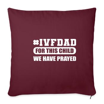 FIV Papa Prière Père Cadeau - Housse de coussin décorative 45 x 45 cm - bordeaux - Devant